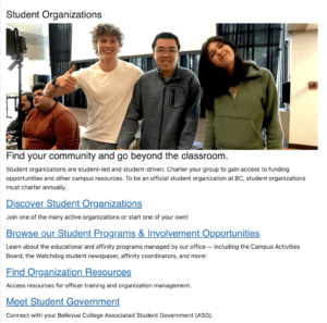 Student Organizations image featuring the Filmmaking Club